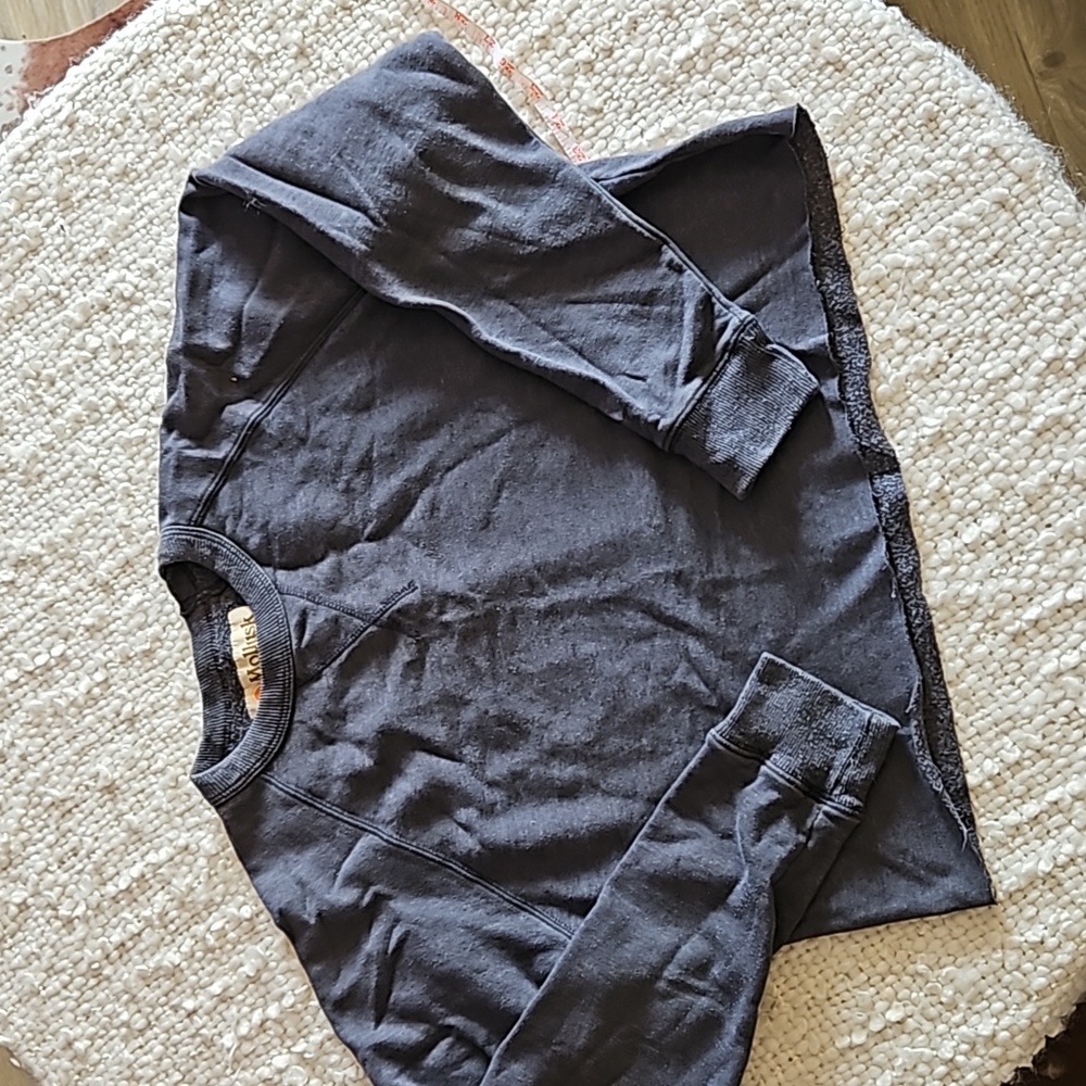 Mollusk Charcoal Grey Crew Neck Sweater Size Small